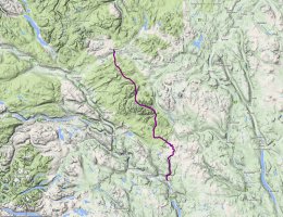 схема пешего похода по Норвегии парк Рондане (Rondane)